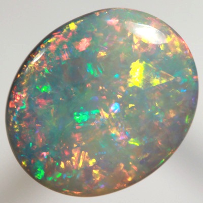 SOLID SEMI BLACK OPAL Top quality. Floral Harlequin pattern, Bright reds contrasted with greens SEE VIDEO  
